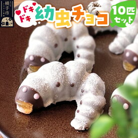 【ふるさと納税】幼虫チョコ10匹セット 小松屋本店 プレゼント インスタ映え お菓子 スイーツ チョコ チョコレート ギフト