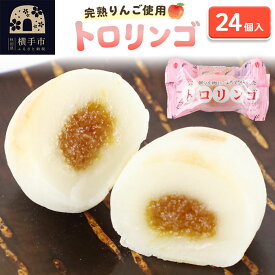 【ふるさと納税】トロリンゴ24個入 [トロリンゴ トロりんご とろりんご 生菓子 リンゴ 林檎 餡 あん あきたこまち 米粉 グルテンフリー 秋田県 横手市]