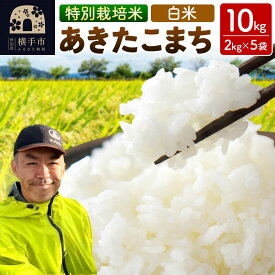 【ふるさと納税】秋田県 横手市 【白米】令和7年産 秋田県産 特別栽培米 あきたこまち 10kg（2kg×5袋）