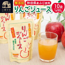 【ふるさと納税】無添加りんごジュース(サンふじ) 10パック×1箱 [りんご リンゴ 林檎 ストレート 無添加 果汁100%]