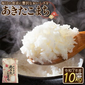 【ふるさと納税】【令和7年産】あきたこまち（精米）10kg(5kg×2袋)　【150P9019】 こめ 米 コメ ごはん 藤田農園 秋田県 大館市産