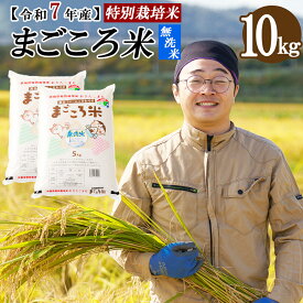 【ふるさと納税】【令和7年産先行受付】秋田県特別栽培米あきたこまち「まごころ米（無洗米）」 10kg（5kg×2袋） 【2025年産 白米 無洗米 東北産 粘り 弾力性 節約 手間なし 国産 旨み 香り 栄養 のし対応可能 お弁当 真正ファーム 秋田県 大館市 送料無料】 155P9202