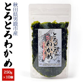 【ふるさと納税】とろとろわかめ 250g×10個セット　【 海藻 海産物 加工品 風味 着色料不使用 保存料不使用 新鮮なワカメ 粘り気 柔らかい 食感 男鹿産わかめ 水溶性食物繊維 アルギン酸 】