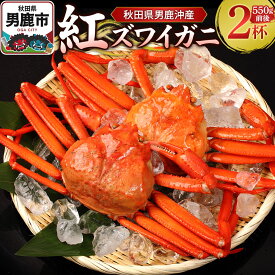 【ふるさと納税】男鹿沖産紅ズワイガニ 550g 前後×2杯 男鹿なび 蟹 カニ 国産 秋田 ずわい蟹 ずわいガニ [新鮮 冷蔵便]