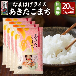 【ふるさと納税】令和7年産『なまはげライス』あきたこまち 無洗米 20kg(5kg×4袋)吉運商店 秋田県 男鹿市 お米 お弁当 おにぎり