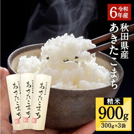 【ふるさと納税】令和6年産 秋田県湯沢市産 あきたこまち 精米 300g(2合)×3袋 ふるさと納税 秋田 米 あきたこまち お米【三関ファーム】[A15701]