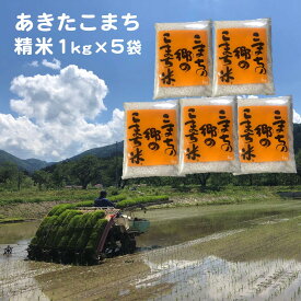 【ふるさと納税】【令和7年産】特別栽培米 あきたこまち 精米 1kg×5袋 秋田 米 お米【(株)カンパーニャ・アグリ】[B2-12401]