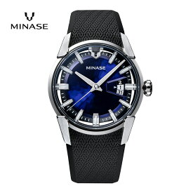 【ふるさと納税】MINASE時計 DIVIDO ラバーベルトタイプ（VM14-RBKNBL-SSD）【協和精工株式会社】[F11906]