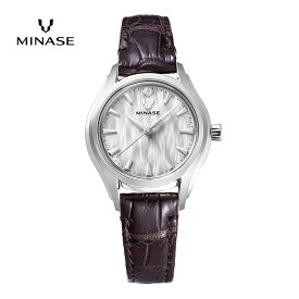 【ふるさと納税】MINASE時計 LunaArch クロコベルトタイプ（UG01-LDBNWH-SSD）【協和精工株式会社】[F11912]