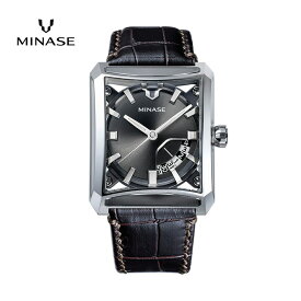 【ふるさと納税】MINASE時計 SEVEN WINDOWS クロコレザータイプ（VM15-LDBNGY-SSD）【協和精工株式会社】[F11918]