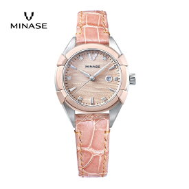 【ふるさと納税】MINASE時計 Uruga31 クロコベルトタイプ（UG02-LLPNCP-PSD）【協和精工株式会社】[F11923]