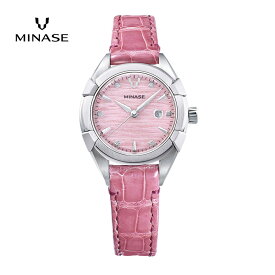 【ふるさと納税】MINASE時計 Uruga31 クロコベルトタイプ（UG02-LPKNPK-SSD）【協和精工株式会社】[F11925]