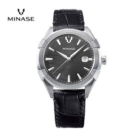 【ふるさと納税】MINASE時計 Uruga42 クロコベルトタイプ（UG03-LBKNGY-SSD）【協和精工株式会社】[F11930]