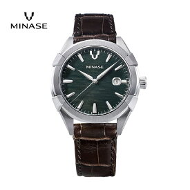 【ふるさと納税】MINASE時計 Uruga42 クロコベルトタイプ（UG03-LDBNGR-SSD）【協和精工株式会社】[F11931]