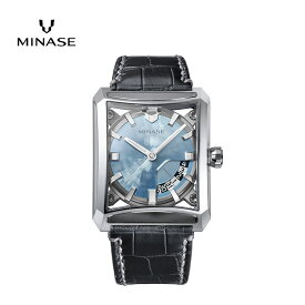【ふるさと納税】MINASE時計 SEVEN WINDOWS クロコレザータイプ（VM15-LBKYIB-SSD） MINASE 日本製 時計 腕時計 メンズ 高額 人気 ランキング【協和精工株式会社】[F11943]