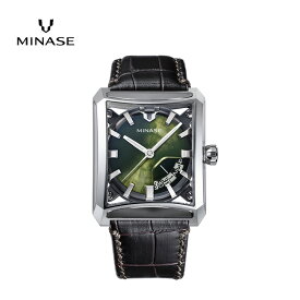 【ふるさと納税】MINASE時計 SEVEN WINDOWS クロコレザータイプ（VM15-LDBYGR-SSD） MINASE 日本製 時計 腕時計 メンズ 高額 人気 ランキング【協和精工株式会社】[F11945]