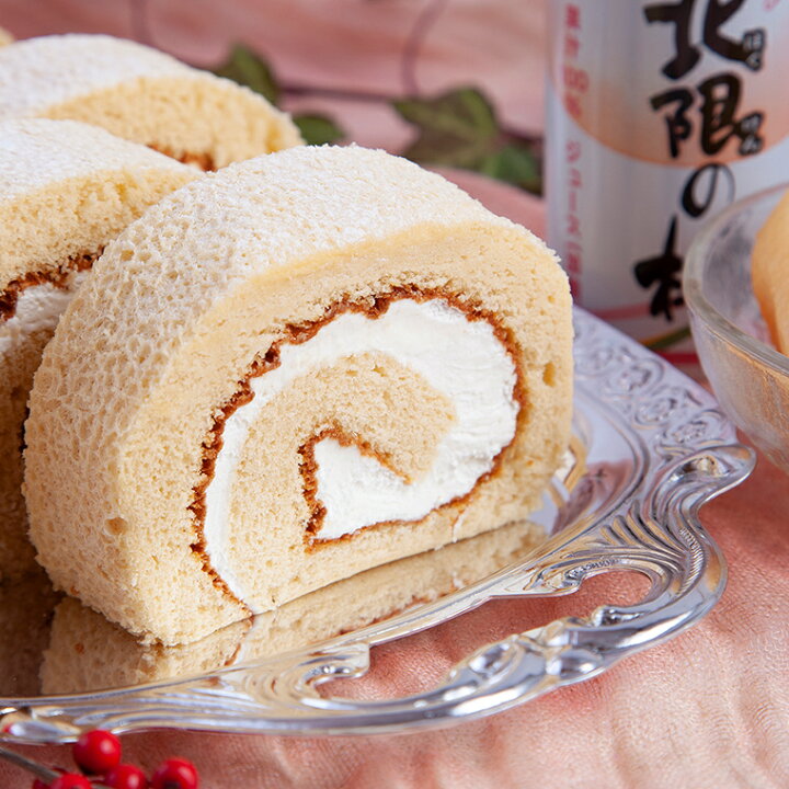 楽天市場 ふるさと納税 北限の桃ロールケーキ 2本セット 石川菓子店 秋田県鹿角市