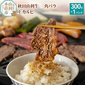 【ふるさと納税】秋田由利牛 三角バラ上カルビ300g