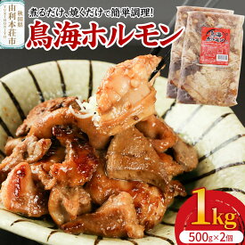 【ふるさと納税】鳥海ホルモン 2個入（500g×2） [鳥海 ホルモン 豚肉 肉 内臓ミックス BBQ 煮るだけ 焼くだけ 簡単調理 真空包装 夕食 おかず 惣菜 冷凍 秋田県 由利本荘市]