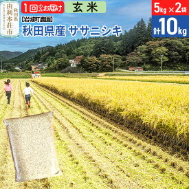 【ふるさと納税】《令和7年産》【玄米】ササニシキ 10kg(5kg×2袋) 秋田県 由利本荘市産 令和7年産 真空パック 岩城町農園