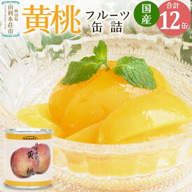 【ふるさと納税】Sanuki フルーツ缶詰 黄桃 12缶セット 国産果実 非常食 保存食 業務用