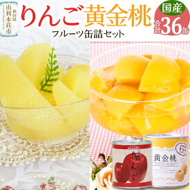 【ふるさと納税】Sanuki フルーツ缶詰 りんご＆黄金桃 36缶セット（りんご×12缶、黄金桃×24缶）非常食 保存食 業務用