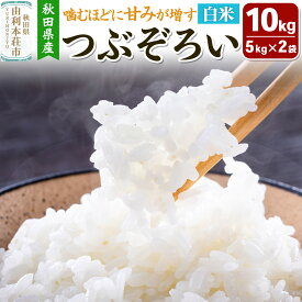 【ふるさと納税】【白米】秋田県由利本荘市産 つぶぞろい 10kg（5kg×2袋）令和7年産