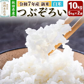 【ふるさと納税】【白米】秋田県由利本荘市産 つぶぞろい 10kg（5kg×2袋）令和7年産
