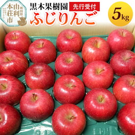 【ふるさと納税】《先行受付》りんご（ふじ）5kg 黒木果樹園のりんご（12月上旬〜1月下旬に発送） [林檎 りんご リンゴ フルーツ 果物 スイーツ 秋田県産 農家直送 由利本荘市 黒木果樹園]