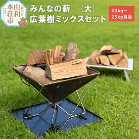 【ふるさと納税】みんなの薪　大　広葉樹ミックスセット　20kg～25kg前後