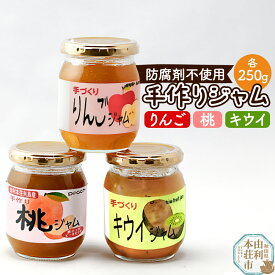 【ふるさと納税】茂木農園 秋田県産 手作りジャムセットB 合計750g（りんご、桃、キウイ 各250g）