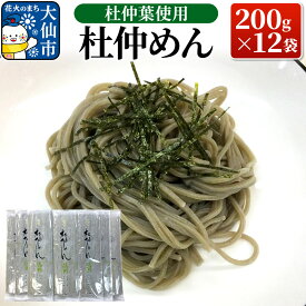 【ふるさと納税】杜仲葉使用 杜仲めん 200g×12袋