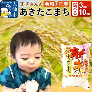 【ふるさと納税】米 令和7年産【白米】正男さんのあきたこまち 選べる容量【3kg/5kg/10kg】