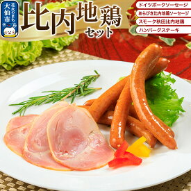 【ふるさと納税】嶋田ハム 比内地鶏セット ソーセージ・ハム・ハンバーグ