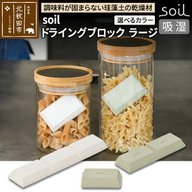 【ふるさと納税】soil ドライングブロック ラージ【ホワイト／グリーン】日本製 ソイル 珪藻土 乾燥剤 調湿剤 乾燥 湿気 吸湿 調味料入れ ドライングブロック 保存容器 塩 ソルト 調味料 固まらない キッチン エコ アスベスト不使用 [珪藻土]