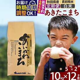 【ふるさと納税】※令和6年産 新米予約※《定期便12ヶ月》秋田県産 あきたこまち 10kg【白米】(5kg小分け袋) 2024年産 お届け周期調整可能 隔月に調整OK お米 藤岡農産