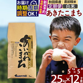 【ふるさと納税】※令和6年産 新米予約※《定期便12ヶ月》秋田県産 あきたこまち 25kg【白米】(5kg小分け袋) 2024年産 お届け周期調整可能 隔月に調整OK お米 藤岡農産