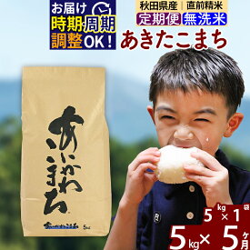【ふるさと納税】※令和7年産※《定期便5ヶ月》秋田県産 あきたこまち 5kg【無洗米】(5kg小分け袋) 2025年産 お届け時期選べる お届け周期調整可能 隔月に調整OK お米 藤岡農産