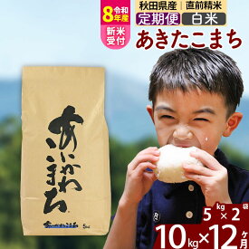 【ふるさと納税】※R8産新米予約※ 《定期便12ヶ月》秋田県産 あきたこまち 10kg【白米】(5kg小分け袋) 2026年産 令和8年産 お届け周期調整可能 隔月に調整OK お米 藤岡農産 [藤岡農産 秋田 お米 あきたこまち 米どころ 東北]