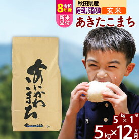 【ふるさと納税】※令和7年産／R8産新米予約※ 《定期便12ヶ月》秋田県産 あきたこまち 5kg【玄米】(5kg小分け袋) 2025年産 2026年産 令和8年産 お届け時期選べる お届け周期調整可能 隔月に調整OK お米 藤岡農産 [藤岡農産 秋田]