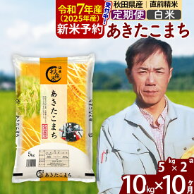 【ふるさと納税】※令和6年産 新米予約※《定期便10ヶ月》秋田県産 あきたこまち 10kg【白米】(5kg) 2024年産 お届け周期調整可能 隔月に調整OK お米 みそらファーム