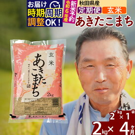 【ふるさと納税】《定期便4ヶ月》秋田県産 あきたこまち 2kg【玄米】(2kg小分け袋) 令和5年産 発送時期が選べる 隔月お届けOK お米 おおもり 令和6年産 新米予約