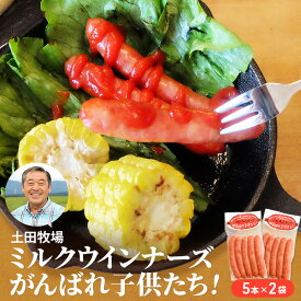 【ふるさと納税】ジャージーミルクを使用したウインナー がんばれ子どもたち 10本(5本×2袋 豚肉 ソーセージ) お肉 ポーク 加工品