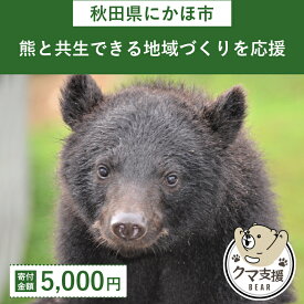 【ふるさと納税】《クマといい距離プロジェクト》寄附のみ5,000円　【 活動資金 クマとの共生 捕獲・駆除されるクマを少しでも減らしたい 】
