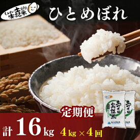 【ふるさと納税】【新米先行予約】定期便 全4回 ひとめぼれ 4kg(2kg×2)×4回 計16kg 令和8年産〈土づくり実証米〉JAしんせい【 精米 白米 米 コメ お米 ブランド米 ご飯 秋田 にかほ 】　にかほ市　お届け：2026年11月以降、毎月中旬頃4ヶ月連続でお届けします。