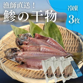 【ふるさと納税】干物 鯵の干物 3枚 漁師直送 冷凍 ワンフローズン あじ 簡単調理　お届け：ご入金から2週間から1ヶ月程度でお届けします。