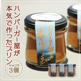 【ふるさと納税】ハンバーガー屋が本気で作った プリン ショコラ 3個セット