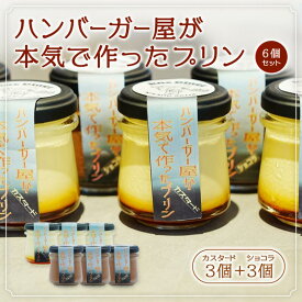 【ふるさと納税】ハンバーガー屋が本気で作ったプリン ミックス 2種各3個 6個セット