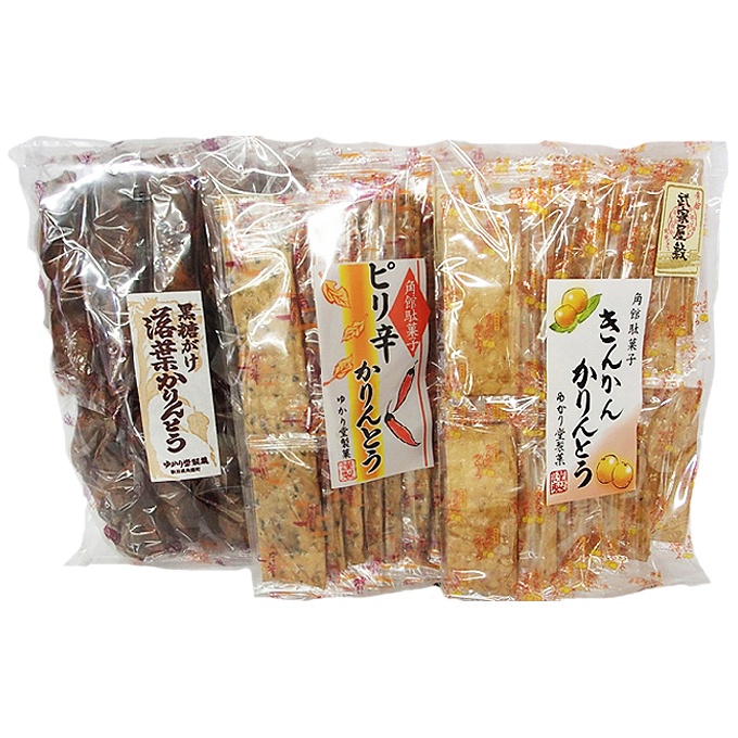 非常に高い品質 秋田県仙北市 ふるさと納税 かりんとう3種セット 人気満点 和菓子 お菓子