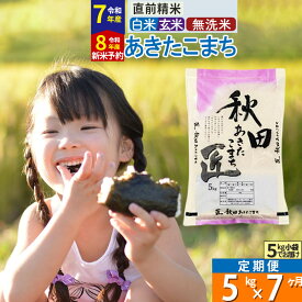 【ふるさと納税】【白米／玄米／無洗米】※R7／R8新米予約※《定期便7ヶ月》秋田県産 あきたこまち 5kg (5kg×1袋)×7回 令和7年産 令和8年産 お米 匠